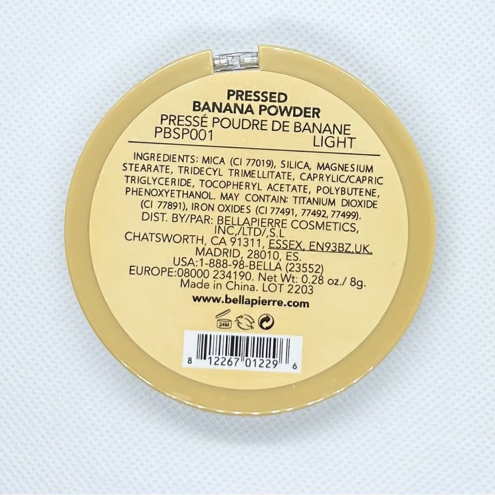 Bellapierre Cosmetics Pressed Banana Setting Powder LIGHT, Full Size, New - Picture 3 of 6